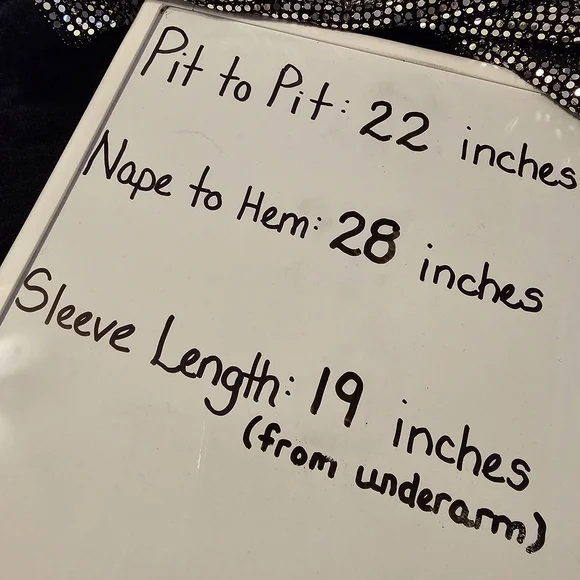 HEIMISH USA Blue Top with Silver Sequin Sleeves - Picture 4 of 4